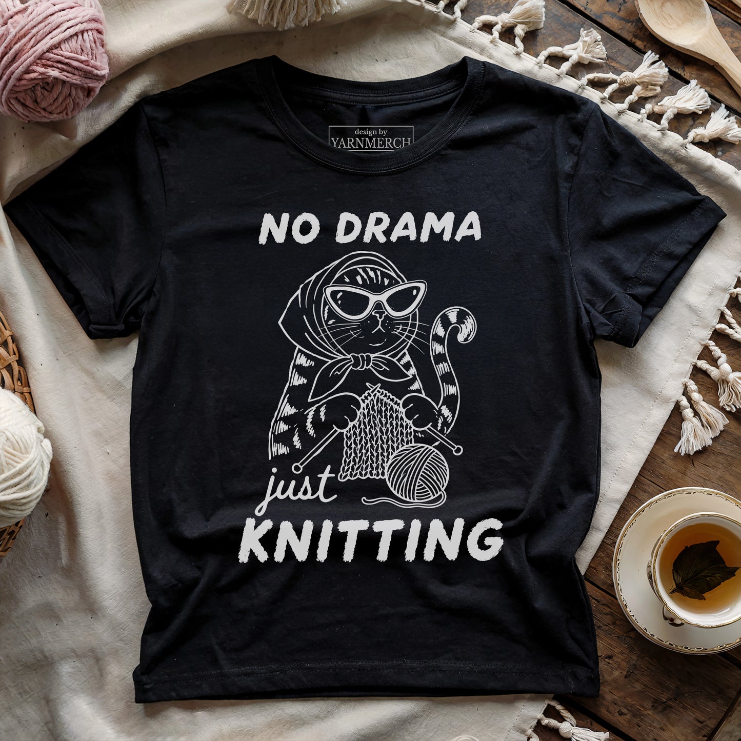 No Drama Just Knitting T-shirt