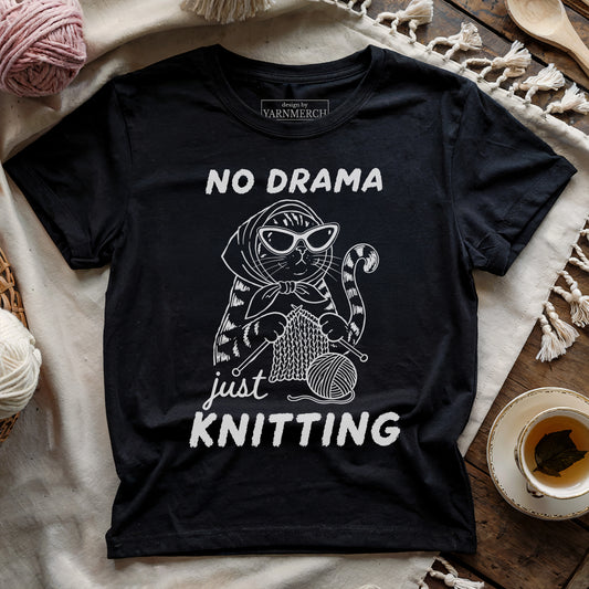 No Drama Just Knitting T-shirt