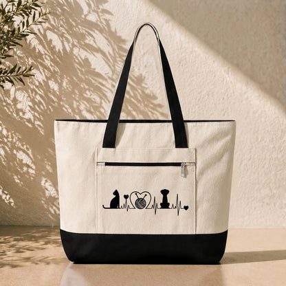 Pets & Knit Tote Bag