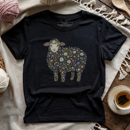 Sheep Made By Flowers T-shirt