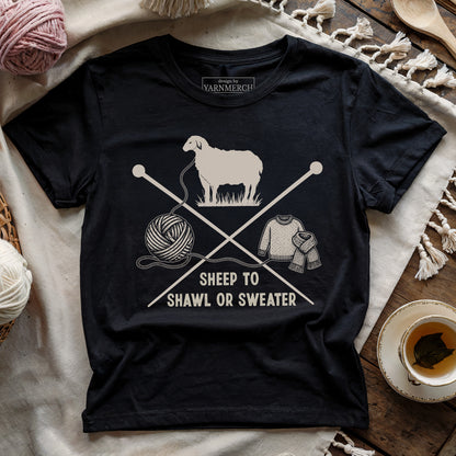Sheep To Shawl Or Sweater T-shirt