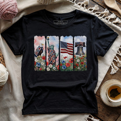 We Knit 1 Nation Under God T-shirt