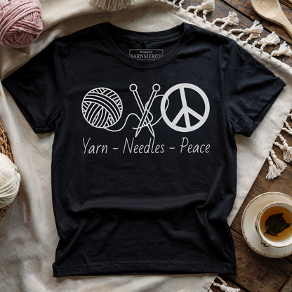 Yarn, Needle, Peace T-shirt