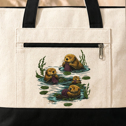 Otter Family Tote Bag