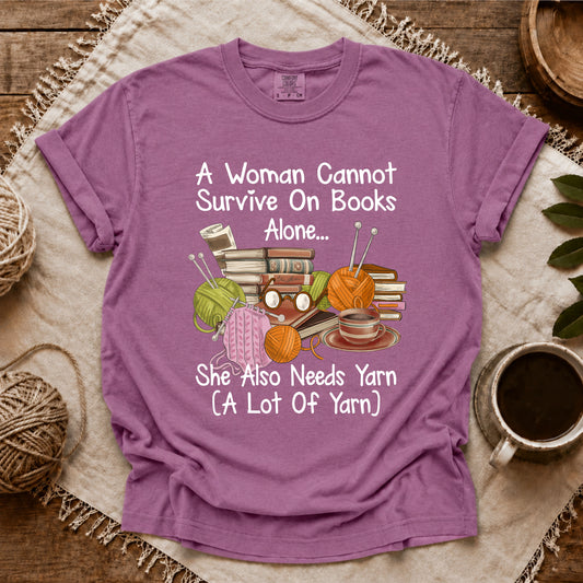 Comfort Colors Books & Yarn Lover T-shirt