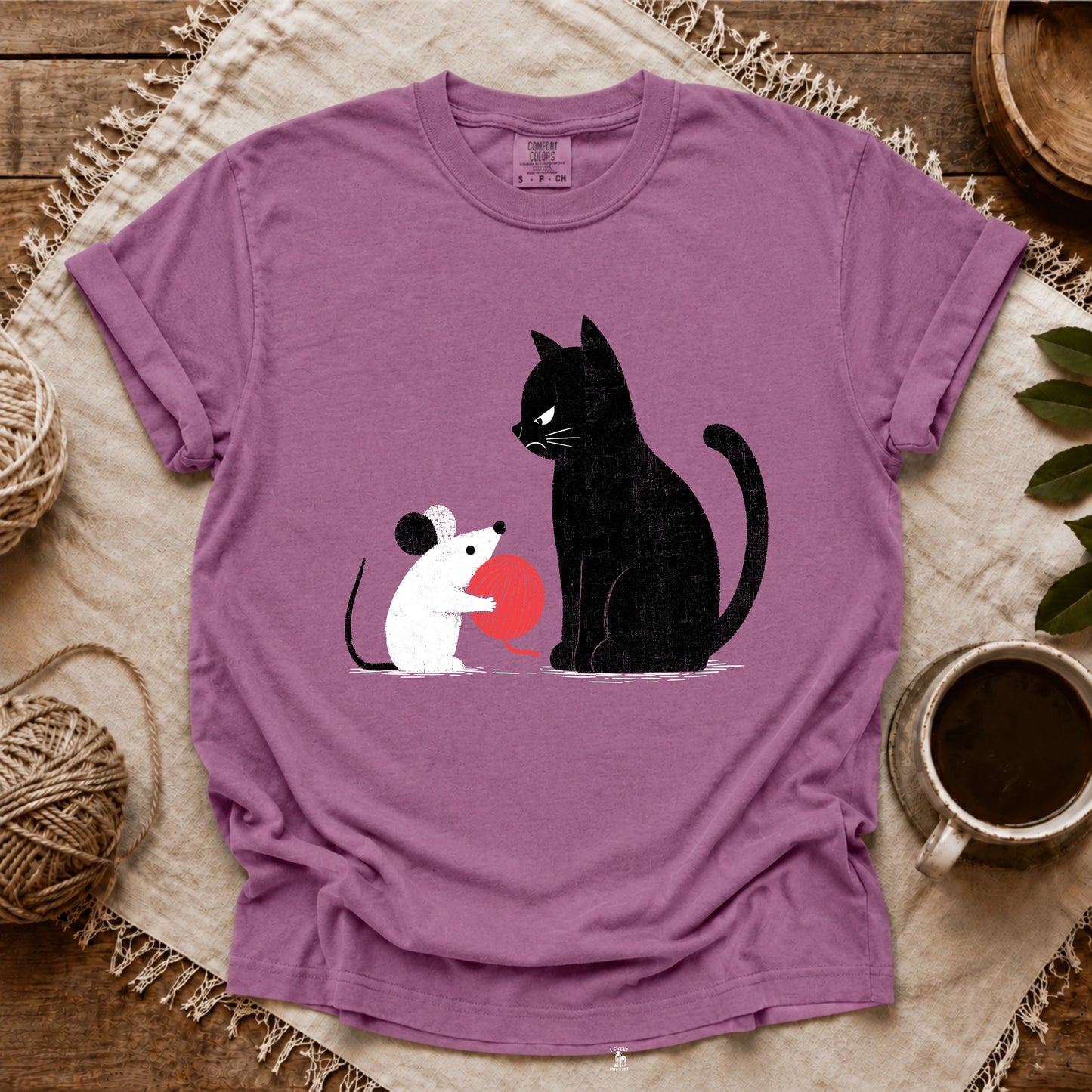 Comfort Colors Cat And Mice T-shirt