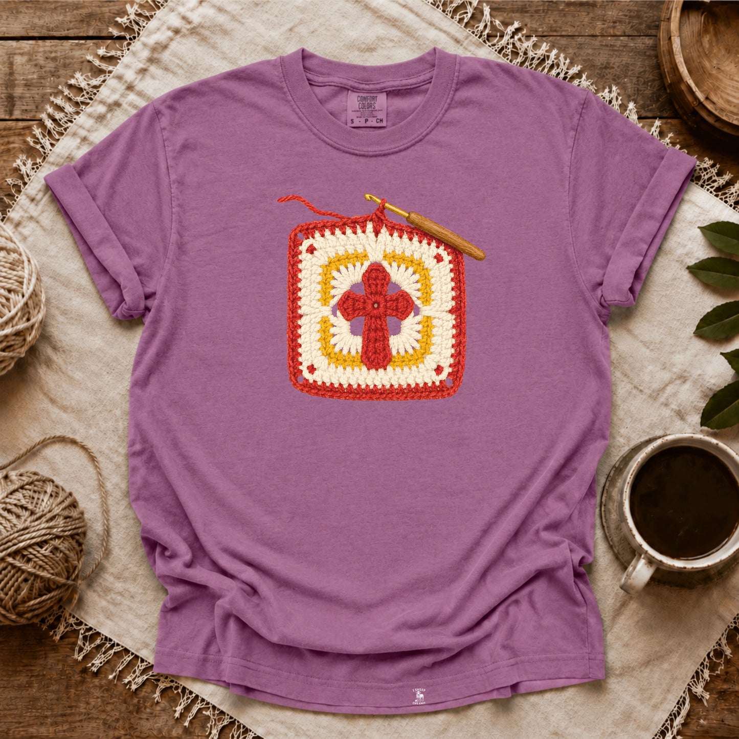 Comfort Colors Crochet Faith T-shirt