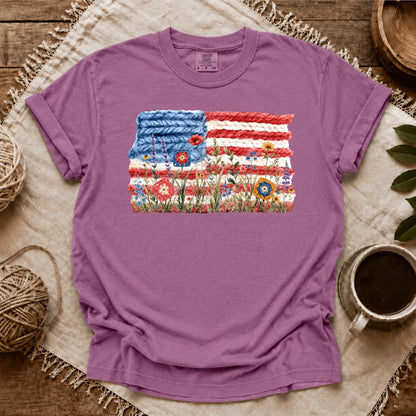 Comfort Colors Flowers, Stripes & Skeins T-shirt