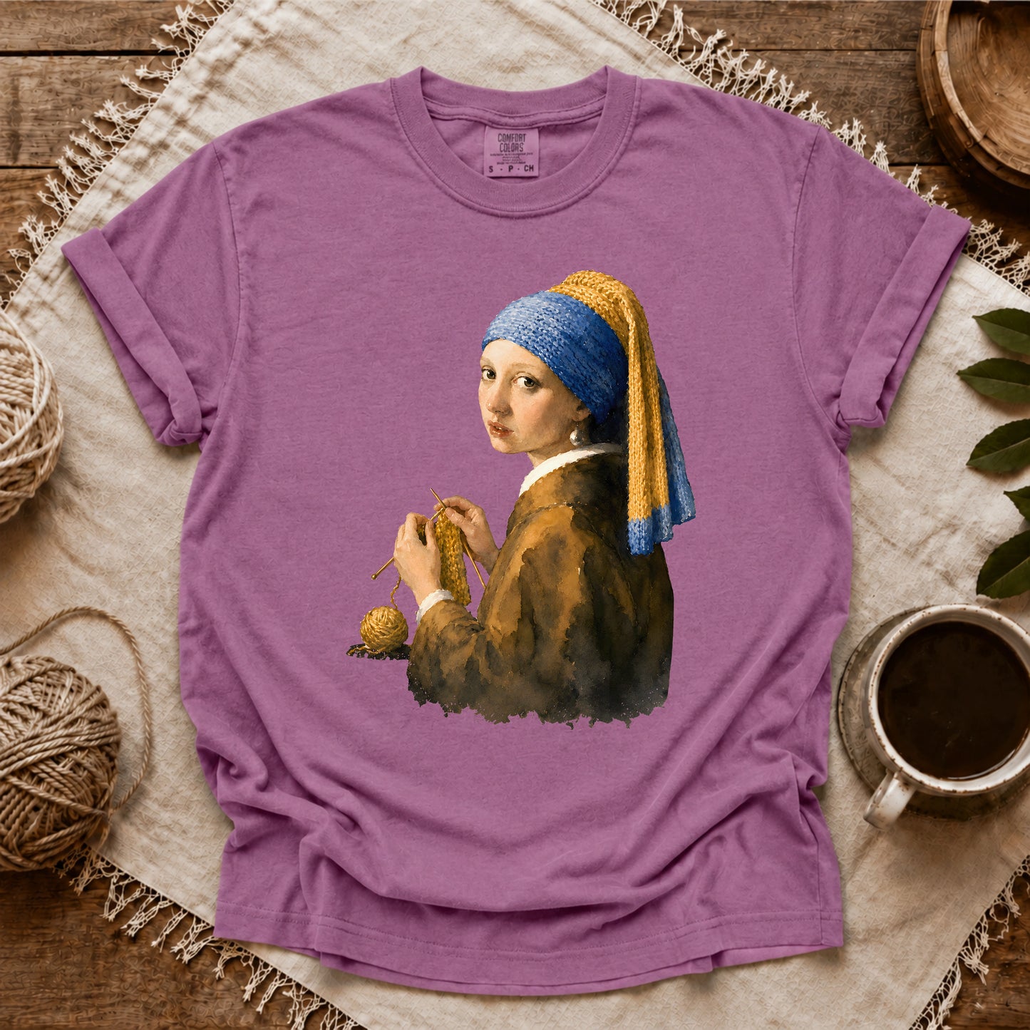 Comfort Colors Girl Knitting T-shirt