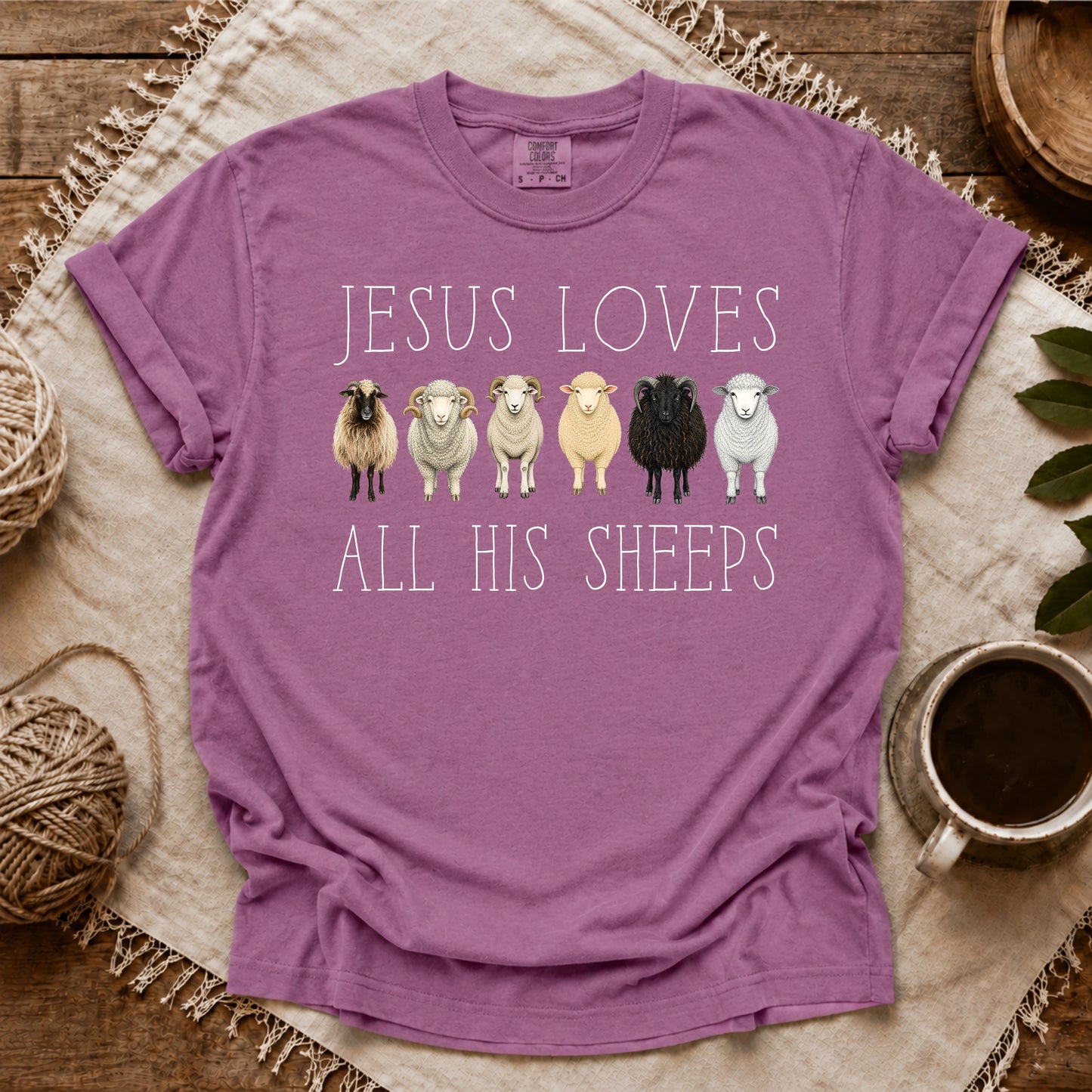 Comfort Colors Jesus Loves All His Sheeps T-shirt