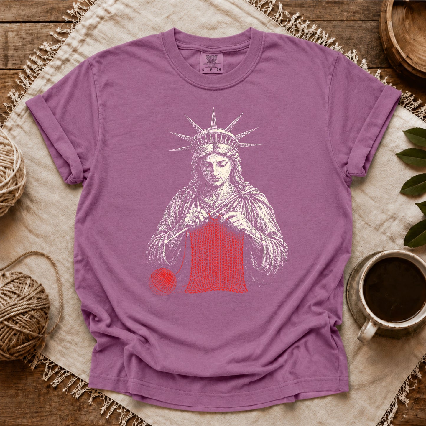 Comfort Colors Knitting For Liberty T-shirt