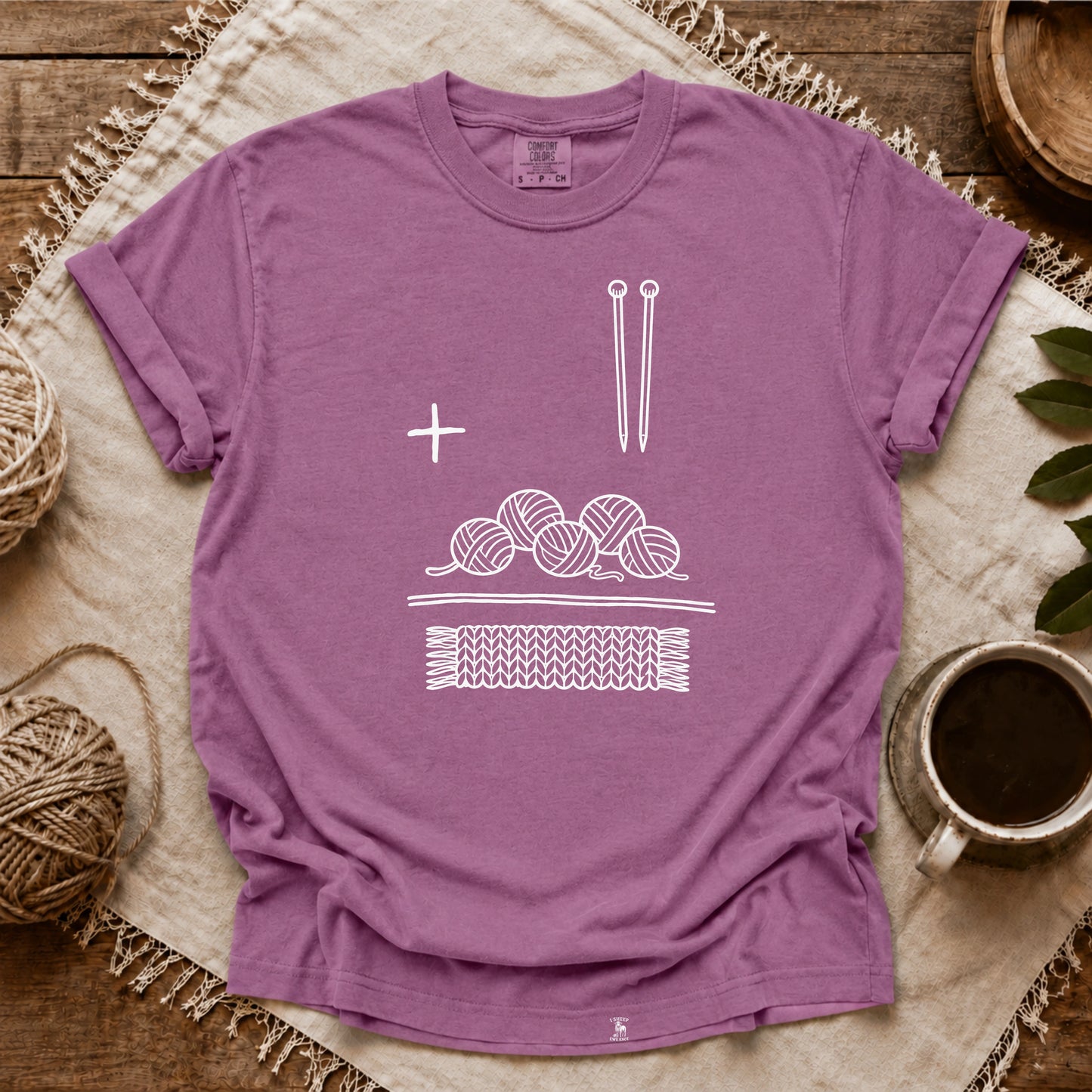 Comfort Colors Knitting Is Math T-shirt