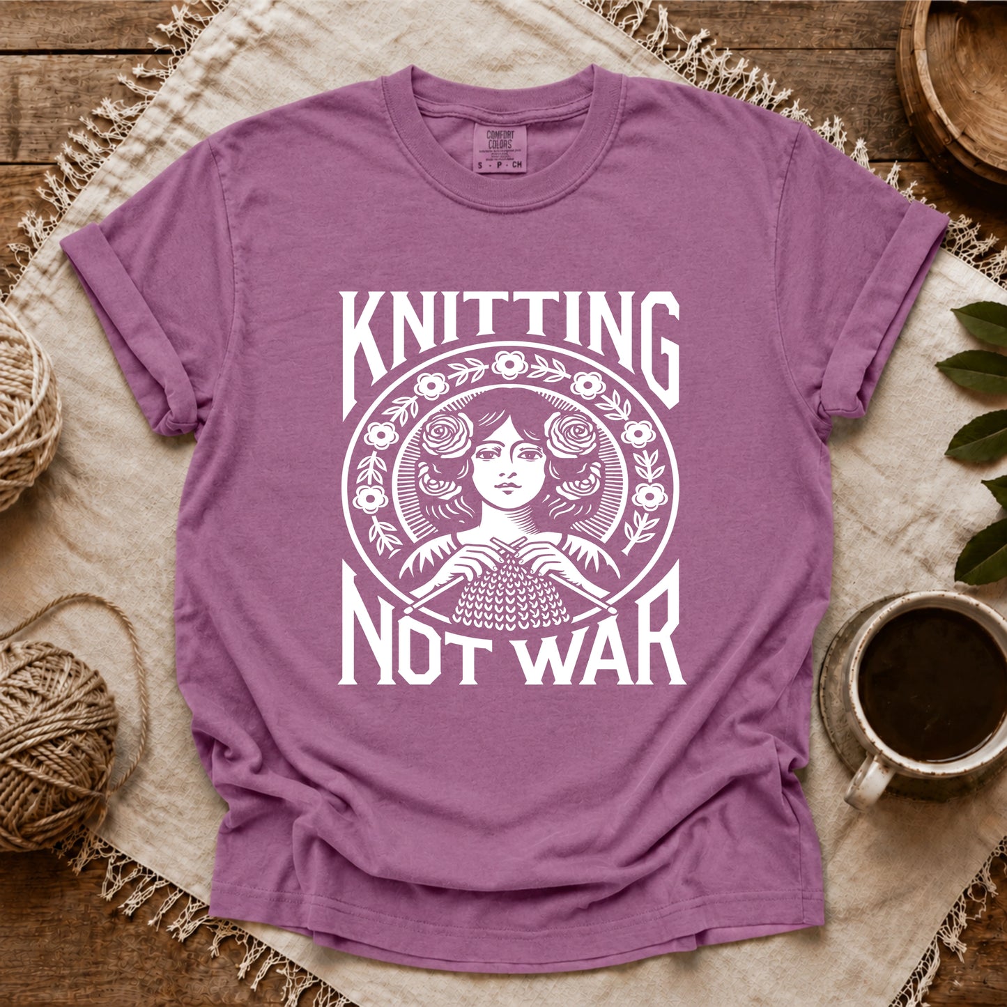Comfort Colors Knitting Not War T-shirt