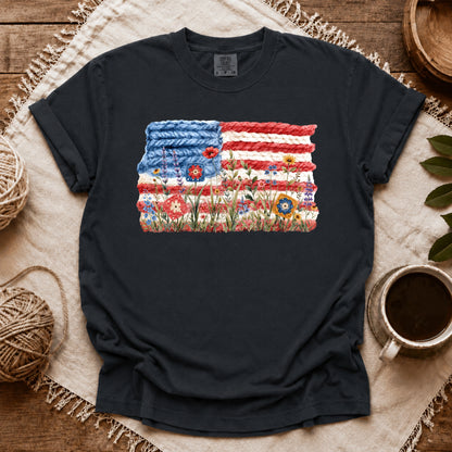 Comfort Colors Flowers, Stripes & Skeins T-shirt