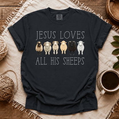 Comfort Colors Jesus Loves All His Sheeps T-shirt