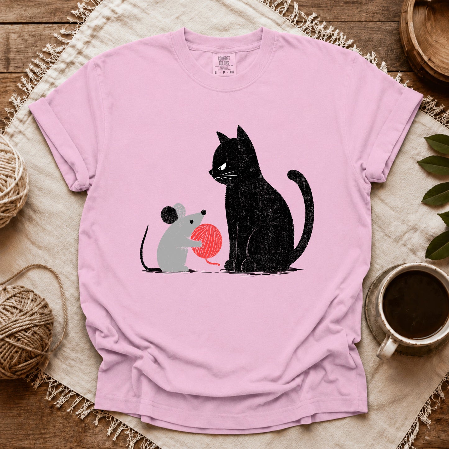 Comfort Colors Cat And Mice T-shirt