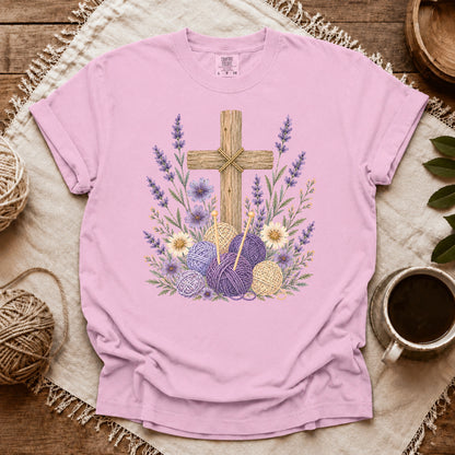 Comfort Colors Faith Blooms In Yarn T-shirt