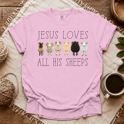 Comfort Colors Jesus Loves All His Sheeps T-shirt
