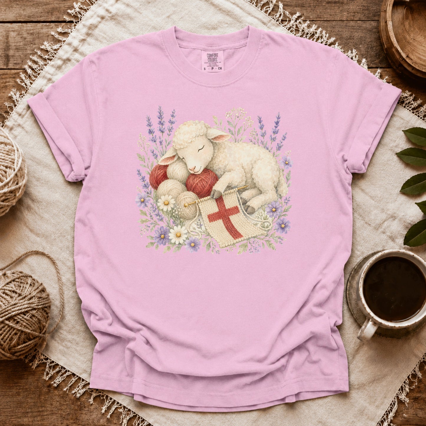 Comfort Colors The Lamb Who Knits Faith T-shirt