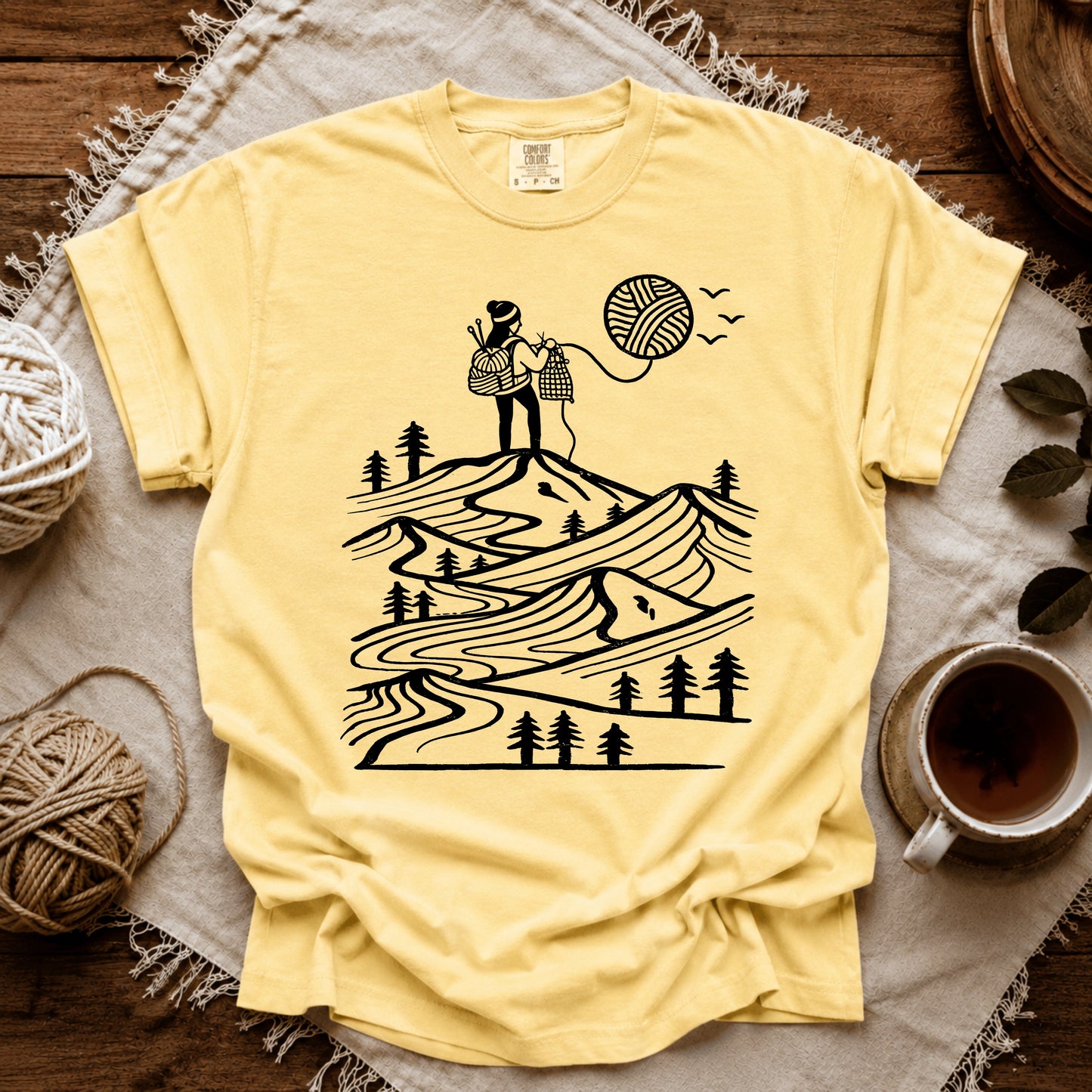 Comfort Colors A Camper Knitting The Sun T-shirt