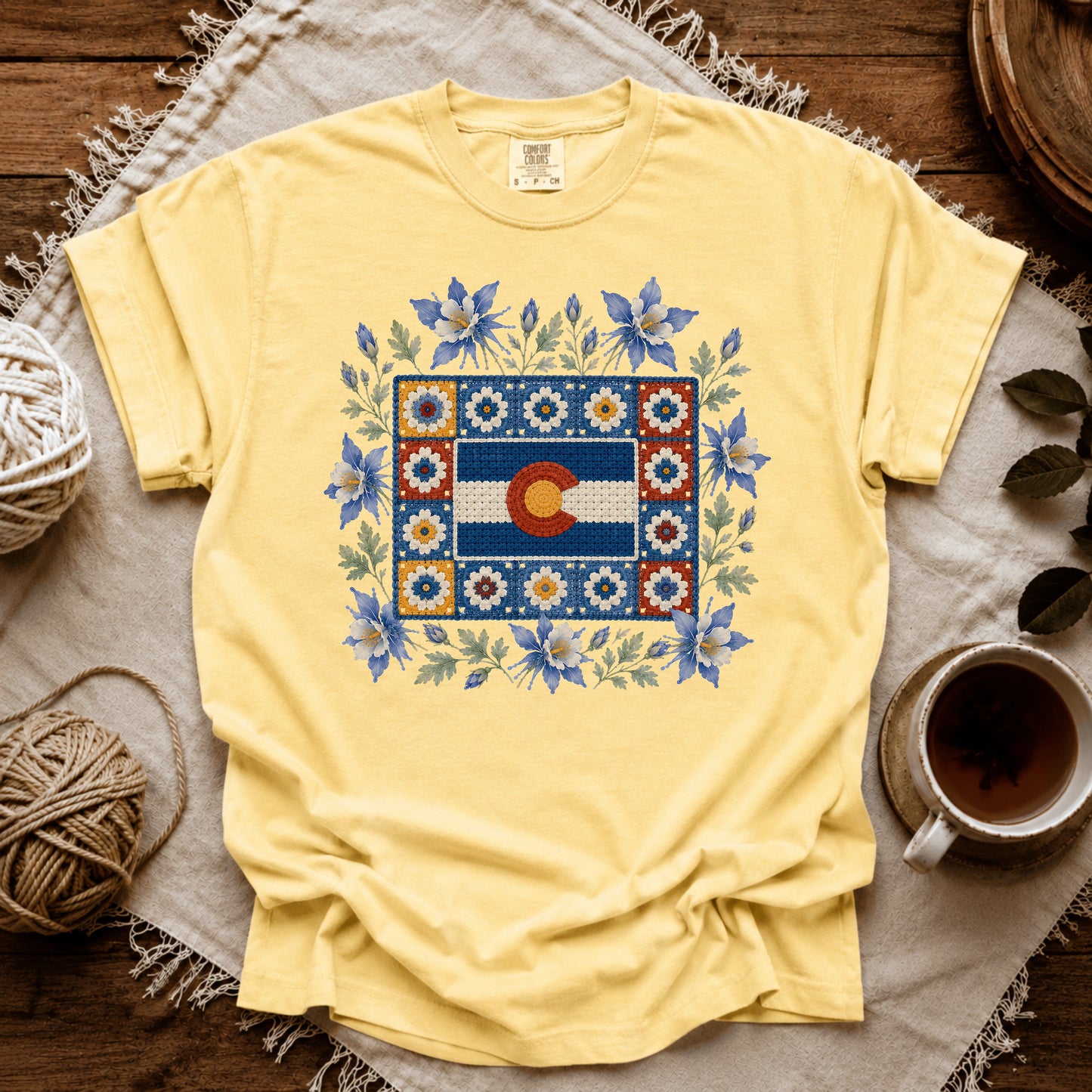 Comfort Colors Colorado In Granny Squares T-shirt