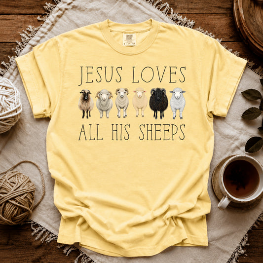 Comfort Colors Jesus Loves All His Sheeps T-shirt