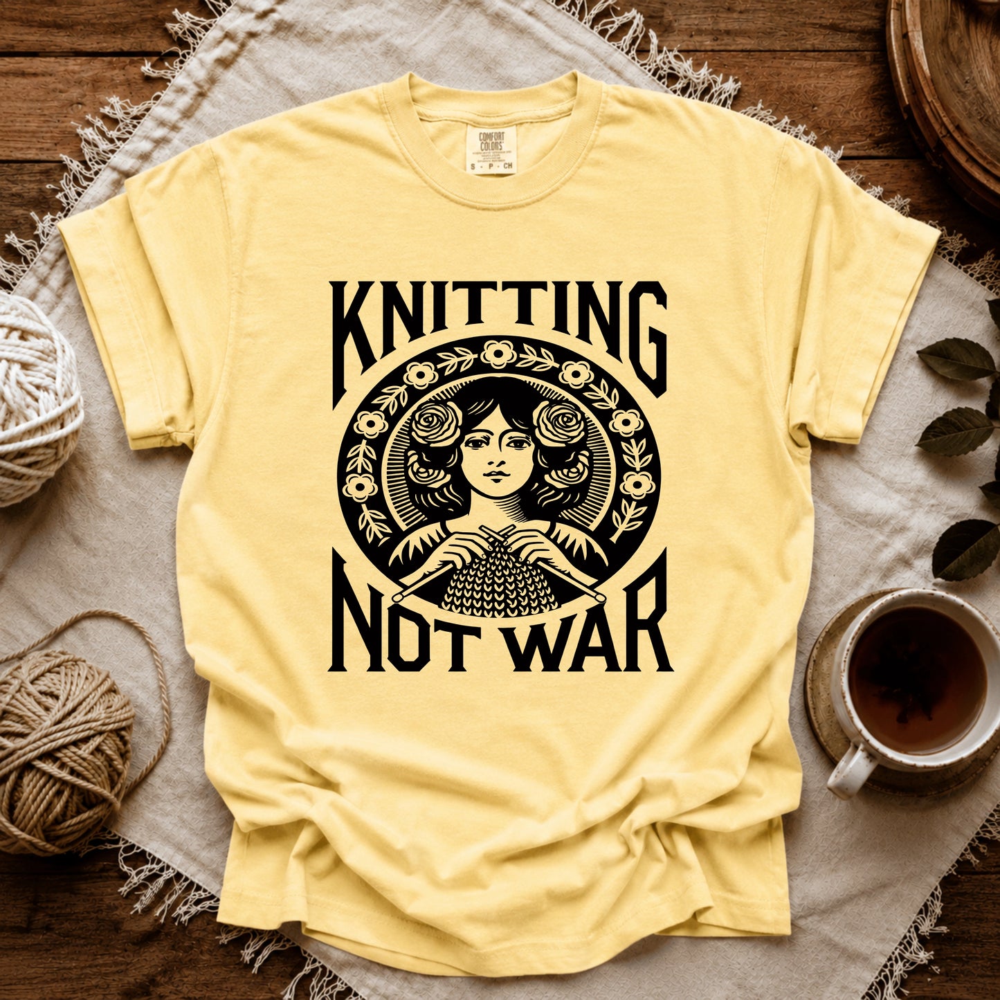 Comfort Colors Knitting Not War T-shirt