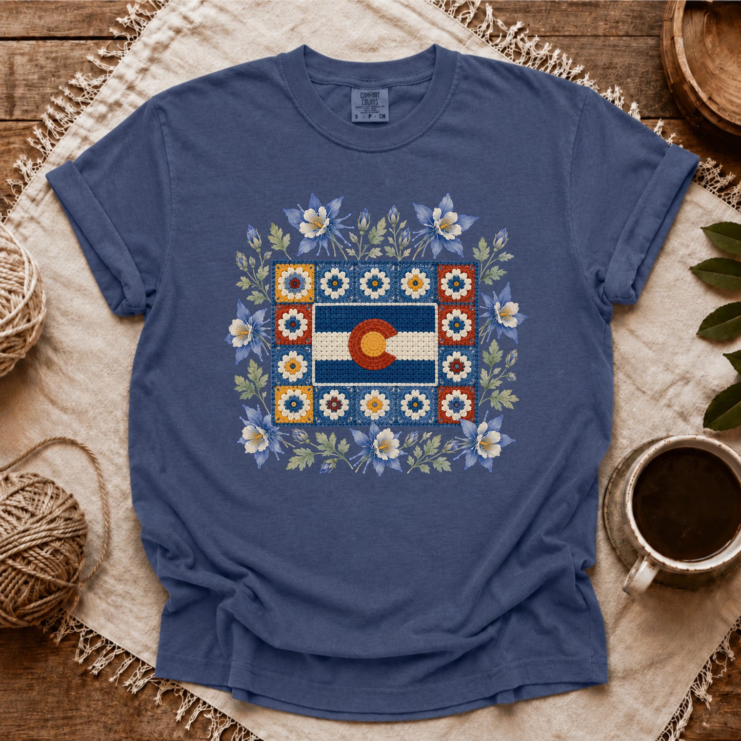 Comfort Colors Colorado In Granny Squares T-shirt