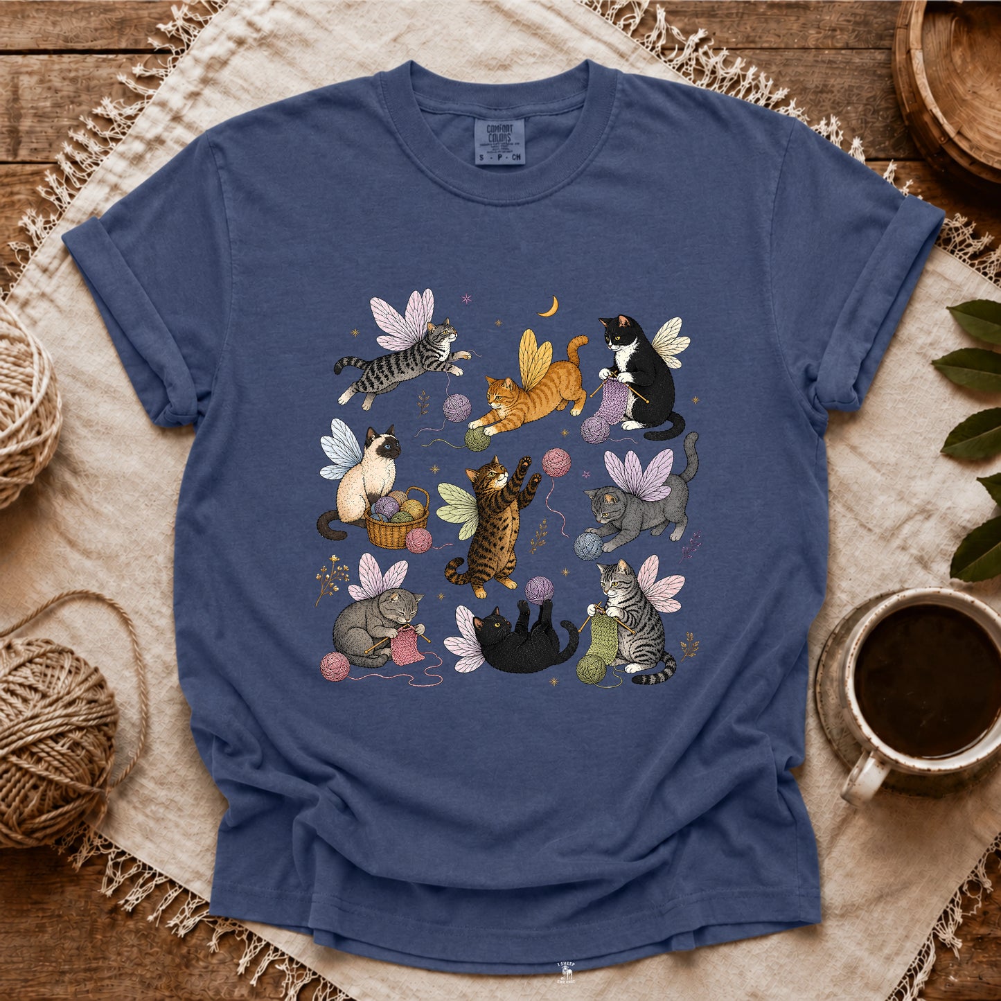 Comfort Colors Fairy Cats Club T-shirt