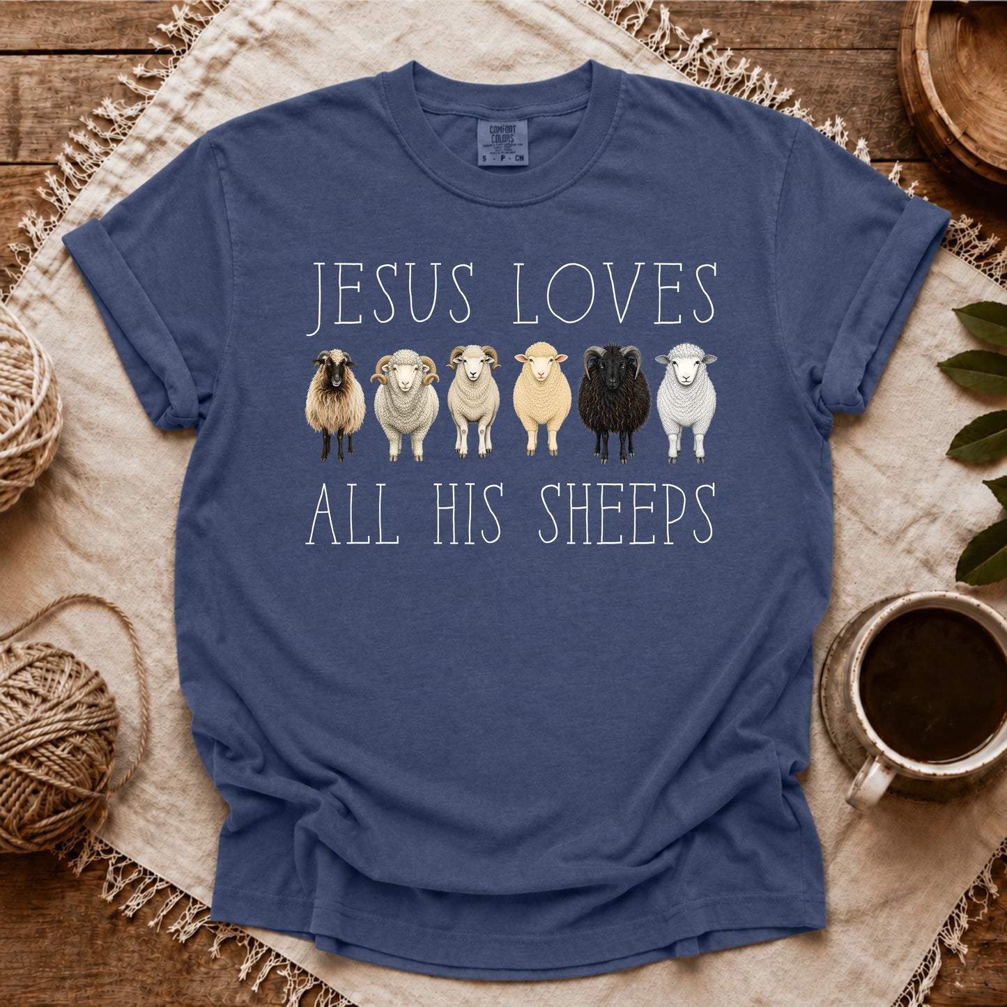 Comfort Colors Jesus Loves All His Sheeps T-shirt