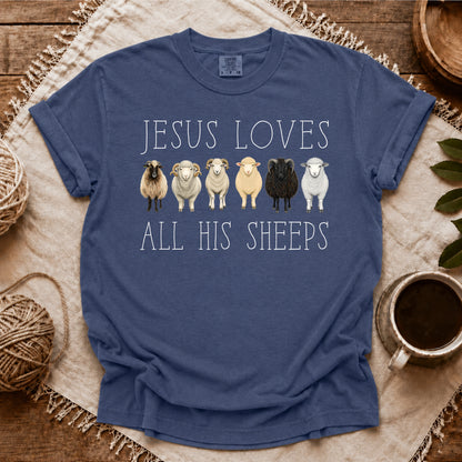 Comfort Colors Jesus Loves All His Sheeps T-shirt
