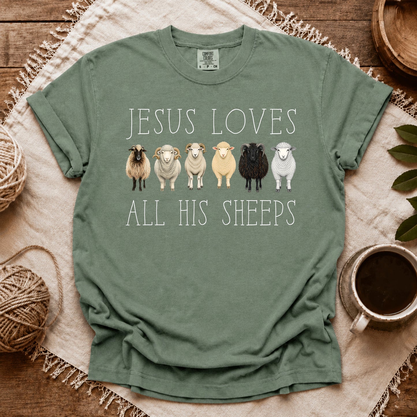 Comfort Colors Jesus Loves All His Sheeps T-shirt
