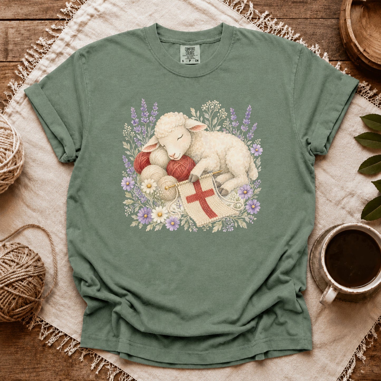 Comfort Colors The Lamb Who Knits Faith T-shirt