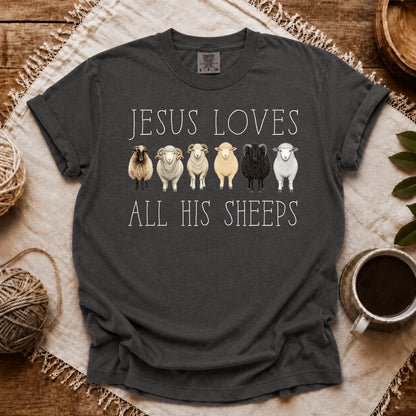 Comfort Colors Jesus Loves All His Sheeps T-shirt