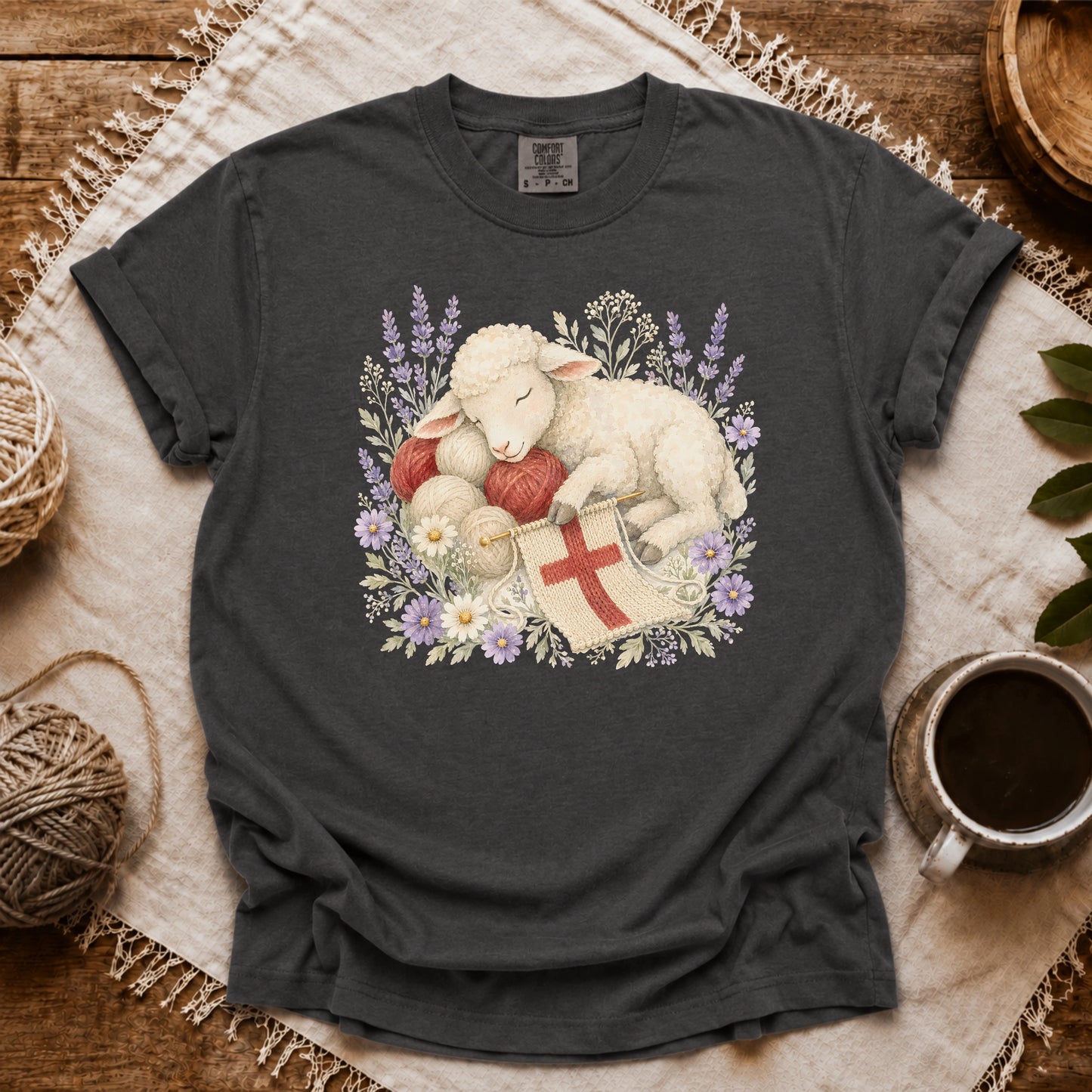 Comfort Colors The Lamb Who Knits Faith T-shirt
