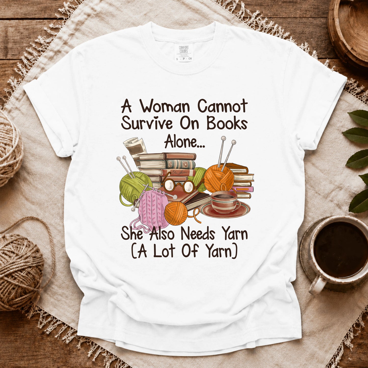 Comfort Colors Books & Yarn Lover T-shirt