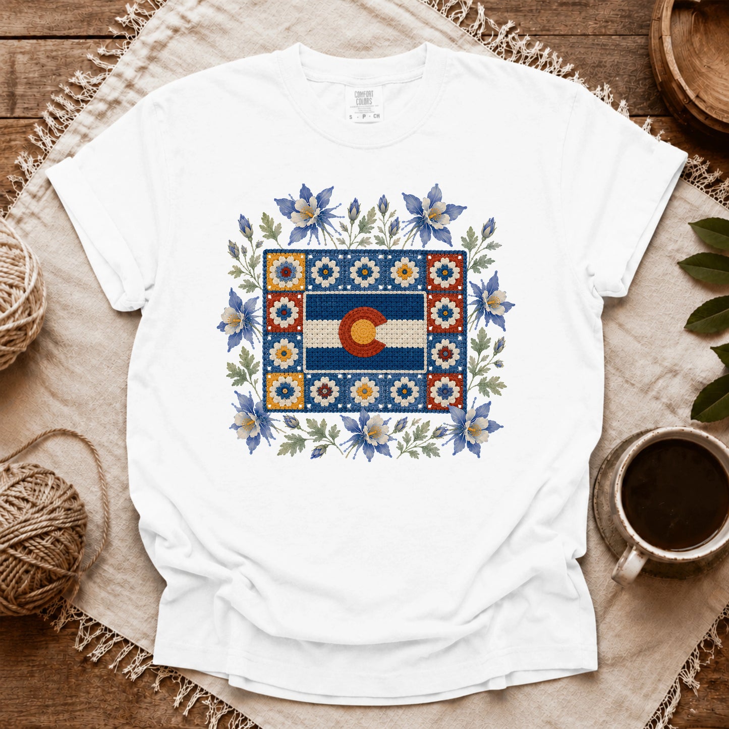 Comfort Colors Colorado In Granny Squares T-shirt