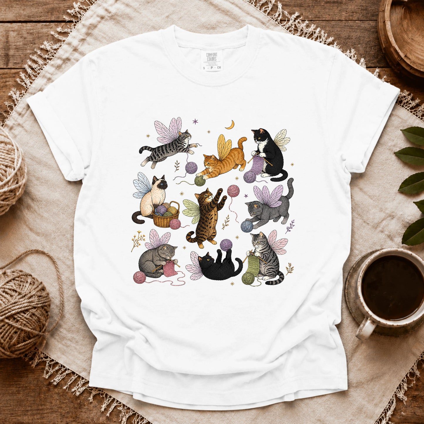 Comfort Colors Fairy Cats Club T-shirt