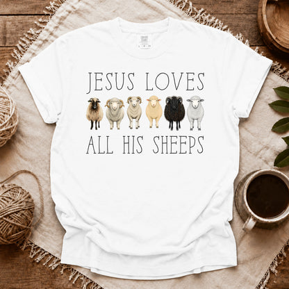 Comfort Colors Jesus Loves All His Sheeps T-shirt