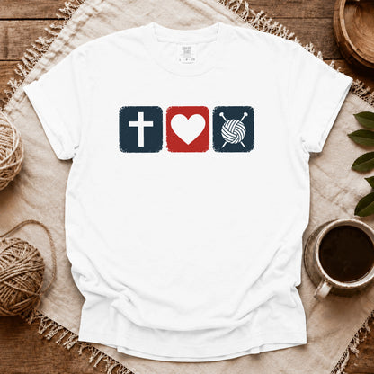 Comfort Colors Jesus Loves Knitting T-shirt