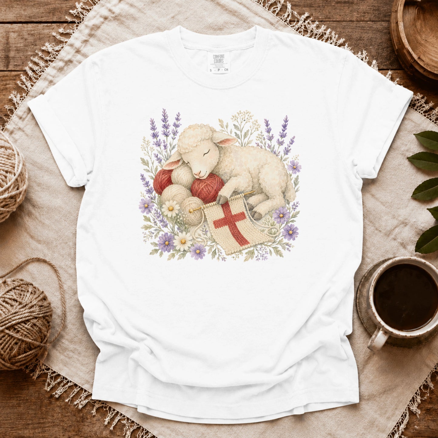 Comfort Colors The Lamb Who Knits Faith T-shirt