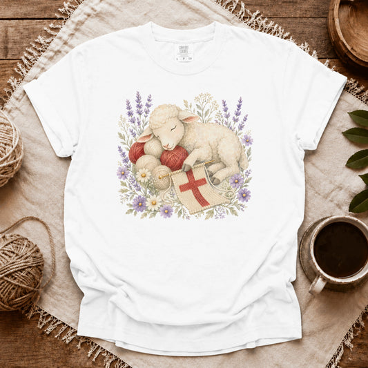 Comfort Colors The Lamb Who Knits Faith T-shirt