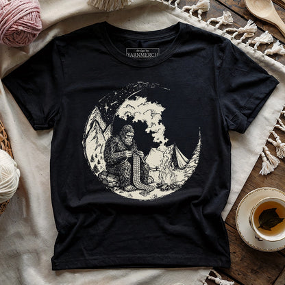 Campfire Bigfoot Knitting T-shirt