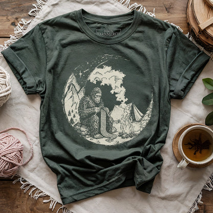 Campfire Bigfoot Knitting T-shirt
