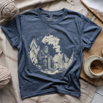 Campfire Bigfoot Knitting T-shirt