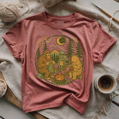 Campfire Crocheting Friends T-shirt