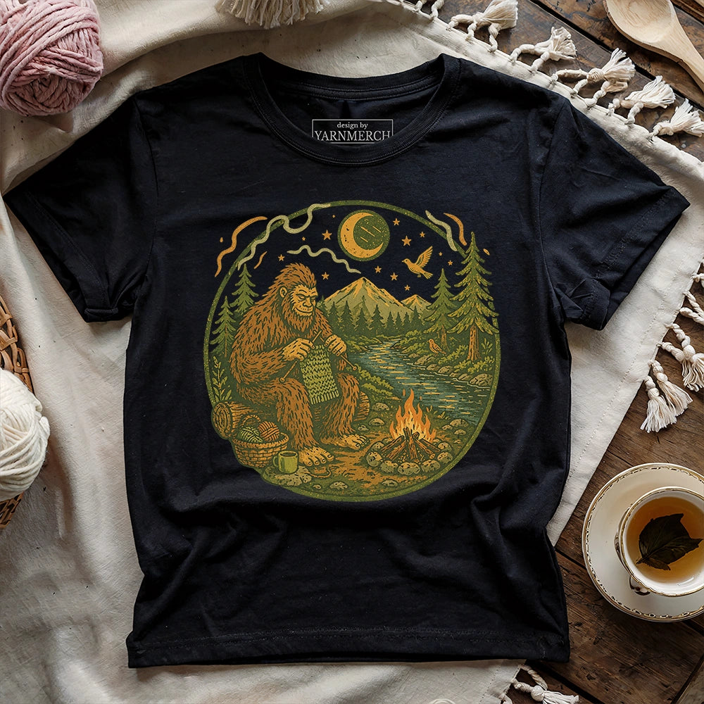 Campfire Knitting Bigfoot T-shirt