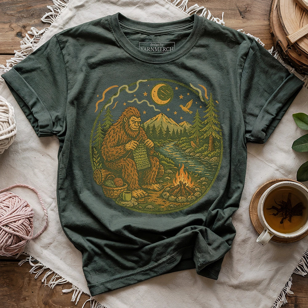 Campfire Knitting Bigfoot T-shirt