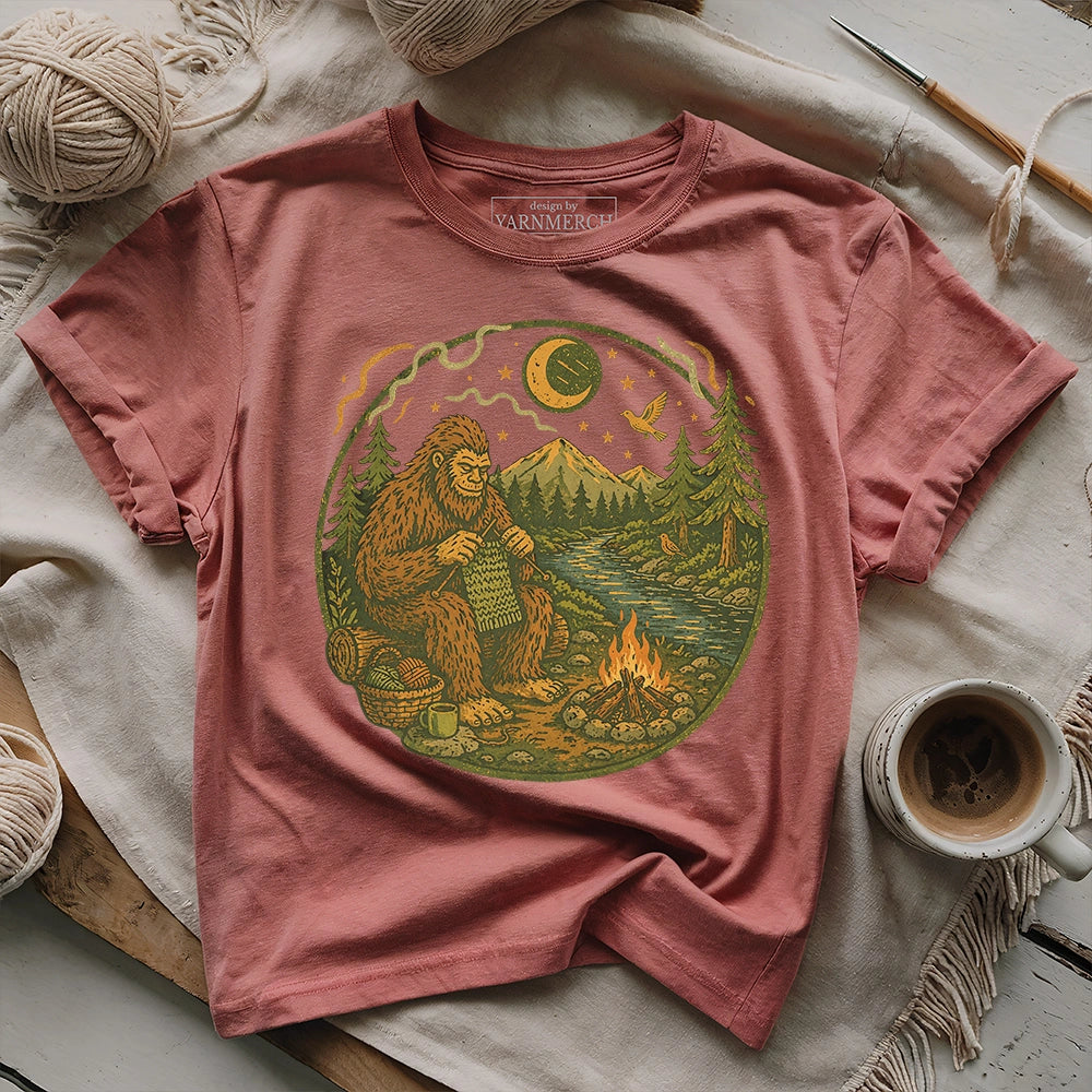 Campfire Knitting Bigfoot T-shirt