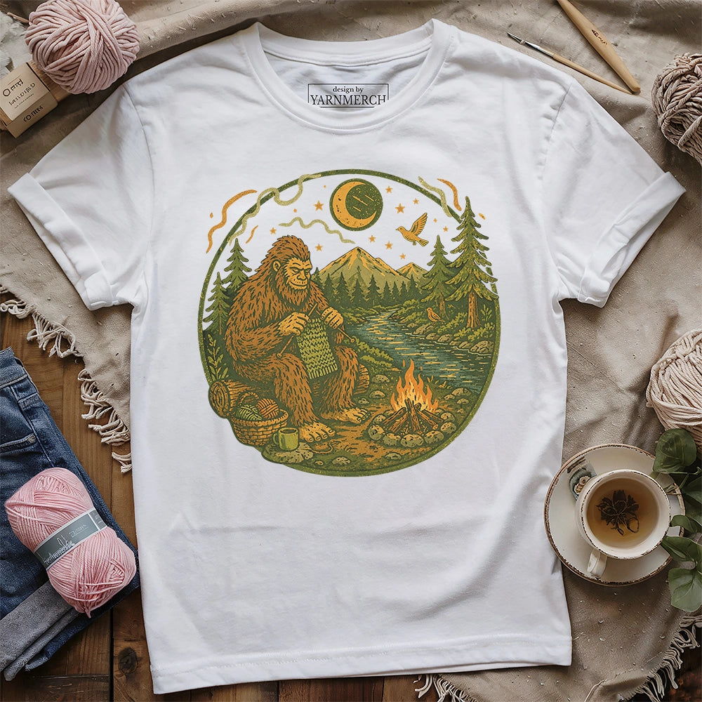 Campfire Knitting Bigfoot T-shirt